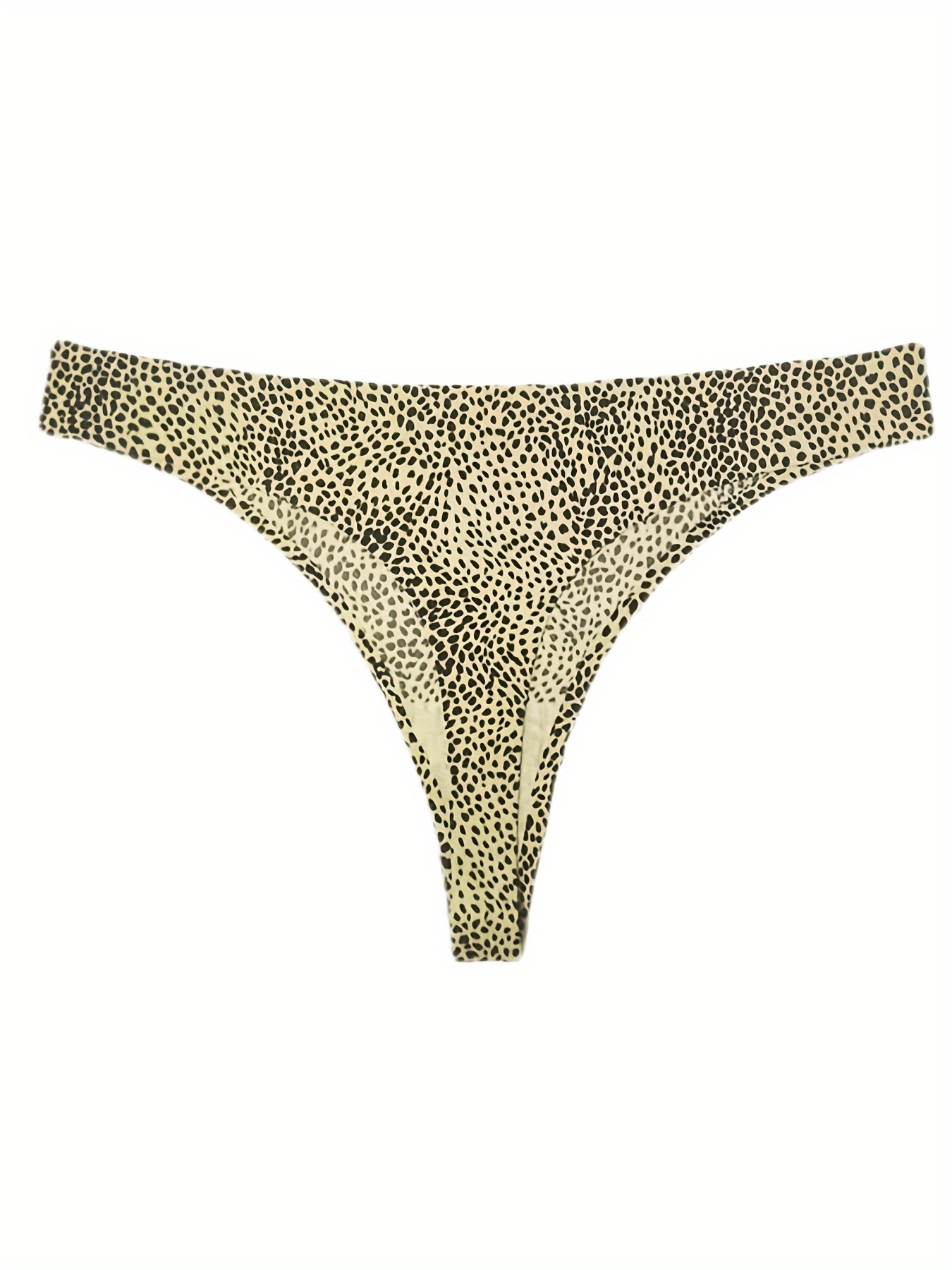 7pcs Leopard Print Seamless Thong Panties, Sexy & Comfortable Elastic  Panties, Women's Lingerie & Underwear