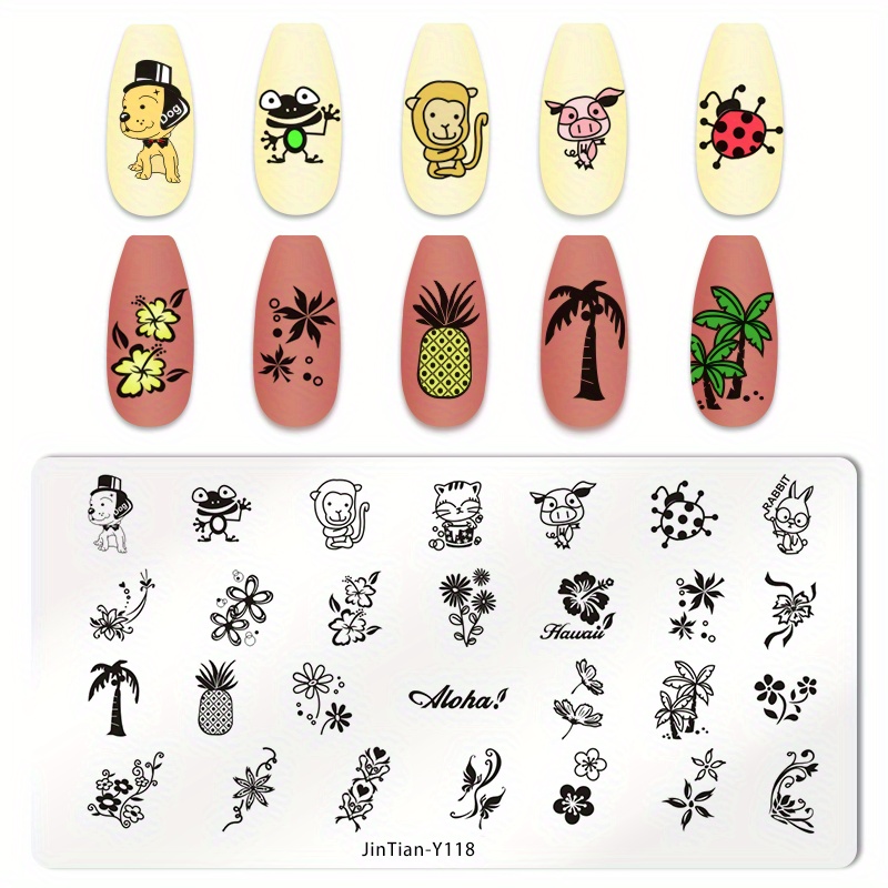 Stainless Steel Nail Stamping Plates Image Stamp Template Nail Art Decoration