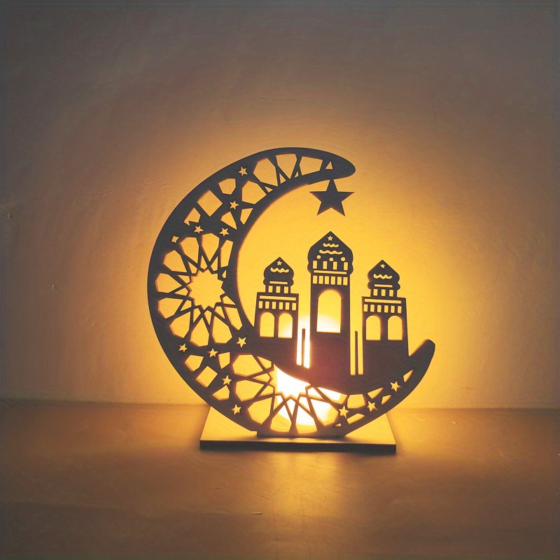 Ramadan Moon Decorations For Home LED Night Light Decor Decorations For  Home Table Gold BT007