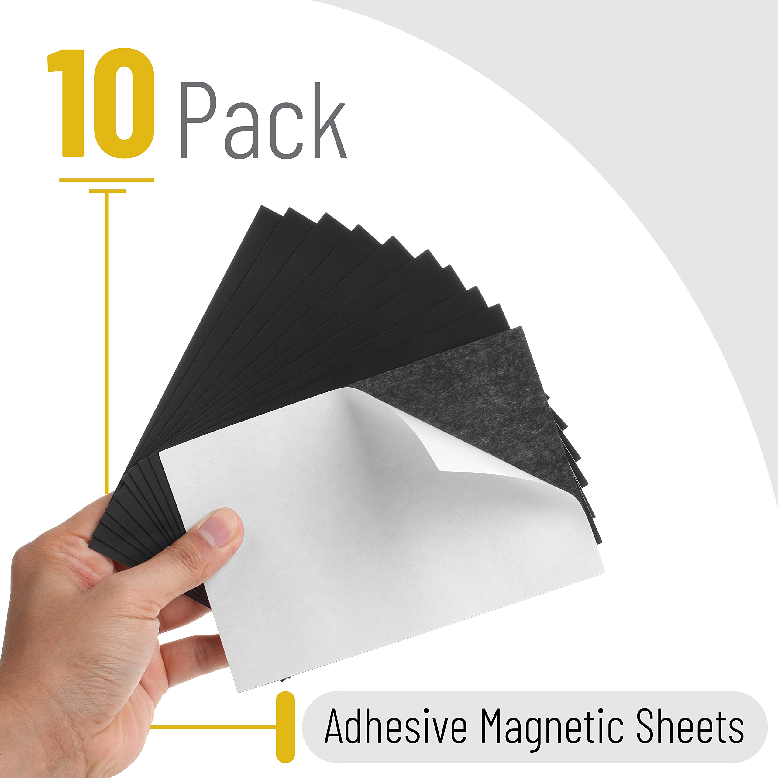  HTVRONT Magnetic Sheets with Adhesive Backing - 10 Pack 4x6  Magnet Sheets with Adhesive,Easy to Cut Flexible Adhesive Magnetic Sheets  for Dies Storage,Crafts, Photos