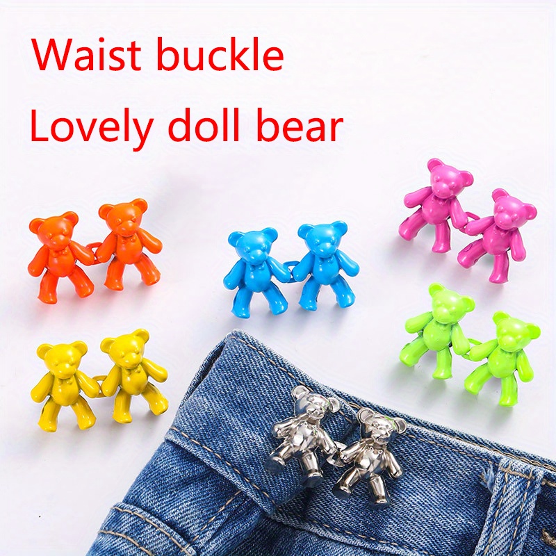 Bear No sew Waist Button Candy Color Detachable Cute Cartoon - Temu