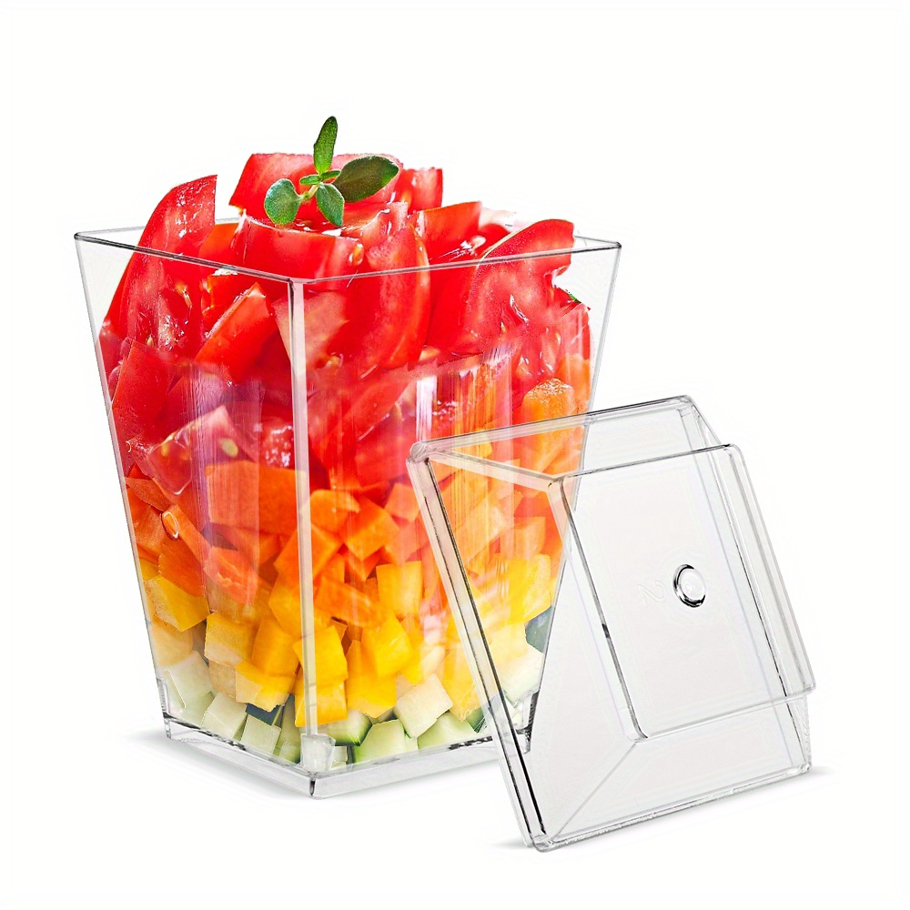 5 oz Plastic Dessert Cups with Lids Parfait Cups with Lids Appetizer C —  Cake and Candy Supply