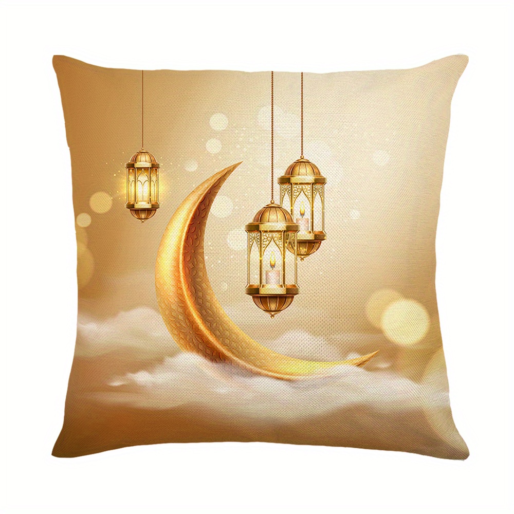 LINGJIONG 4 Pièces Coussin Ramadan, Taie d'oreiller Décorative Étoile Lune  45x45cm Taies d'oreiller Musulmanes Taies d'oreiller Carrées Ramadan,  Canapé Chambre Salon Voiture Coussin : : Cuisine et Maison