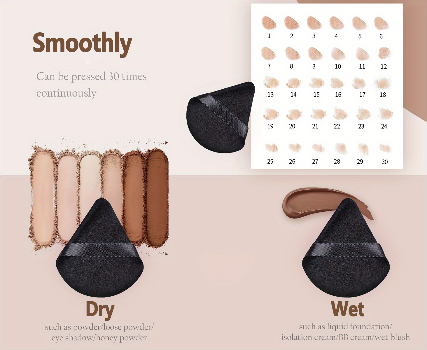 Triangle Makeup Powder Puff For Face Powder Soft Triangle Temu