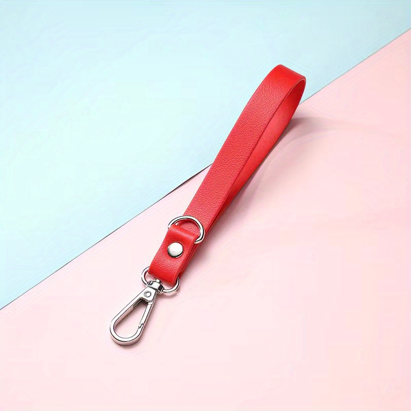 Vintage Leather Keychain Double Sided Keyring for Men & Women