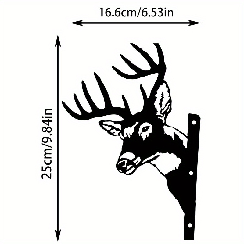 Metal deer head deals silhouette