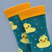 1pair mens novelty funny duck print socks cartoon breathable comfortable crew socks details 3