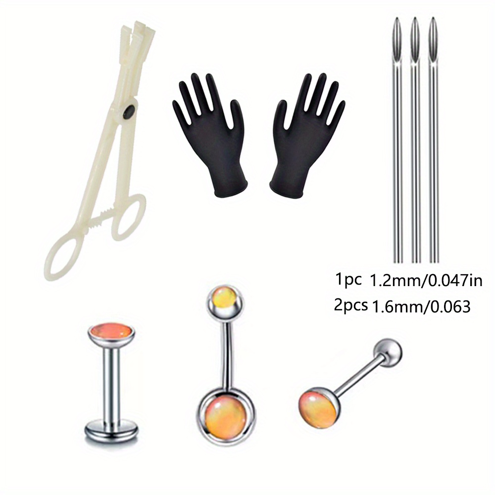 Body Piercing Kit flash Lip Ring,belly Ring,tongue Barbell Piercing