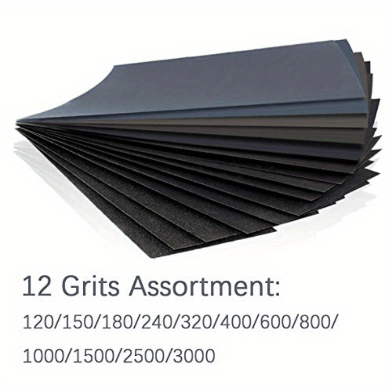 100 PCS Grit 5000 Papier abrasif de polissage humide et sec ， Taille: 23 x  9 cm (
