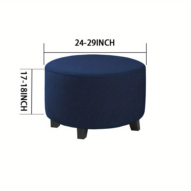 Plaid round deals ottoman