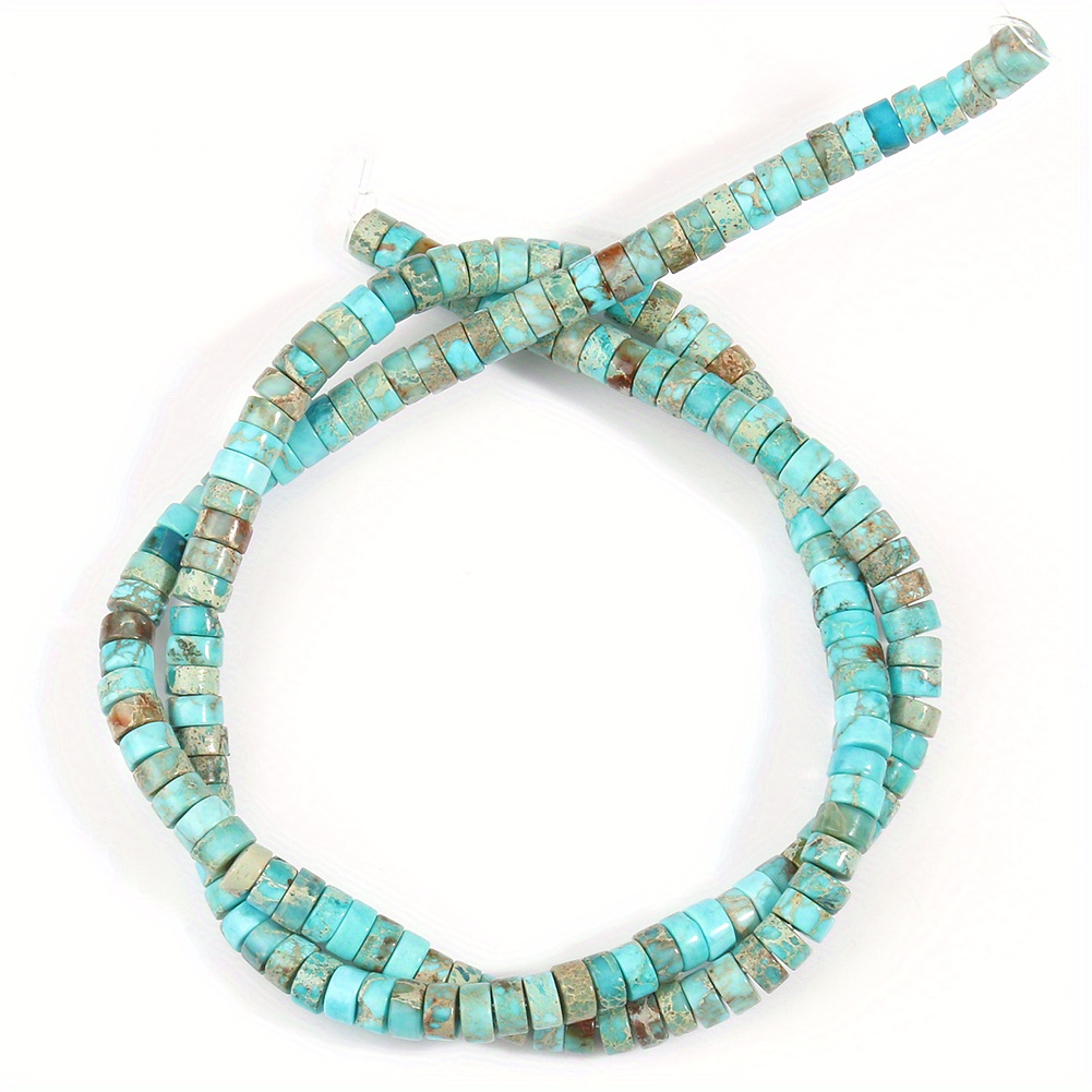 Highly Polished Turquoise Heishi Beads-4mm