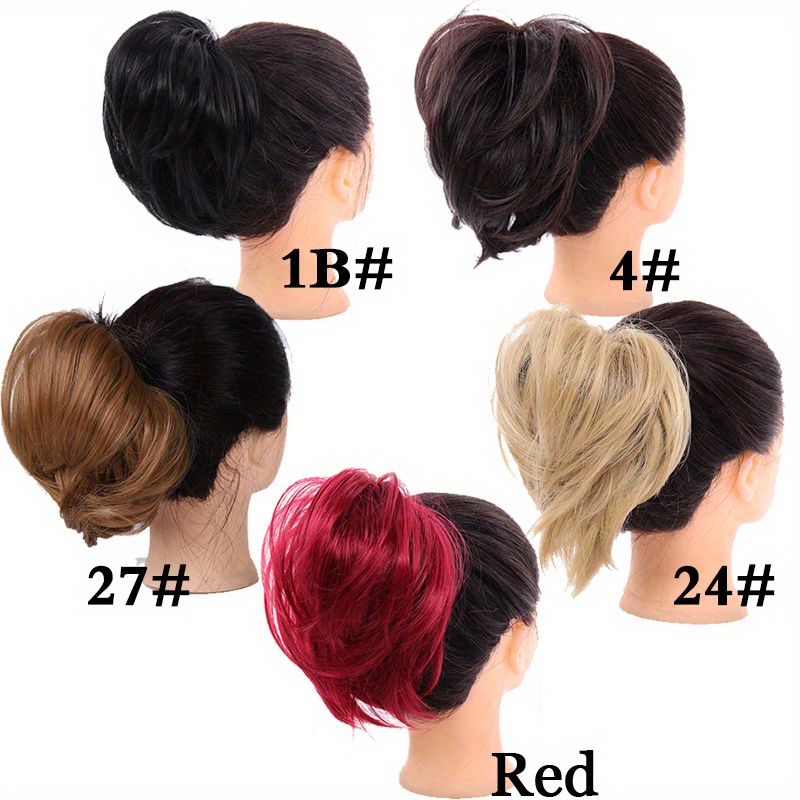 Messy Bun Hair Piece Messy Straight Synthetic Hairpiece Temu