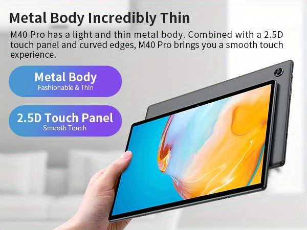 Teclast M40Pro Tablet PC 10.1 Inch 2K IPS Screen 8GB RAM 128GB ROM UNISOC T616 CPU 5MP Front 8MP Back Camera Compatible With Android 12 OS 7000mAh Battery Gift For Birthday/Easter/President's Day/Boy/Girlfriends details 5
