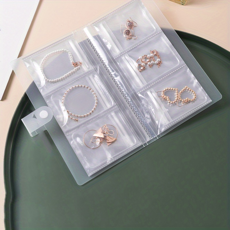 Jewelry Storage Book Clear Anti Oxidation Earrings Ring Organizer 