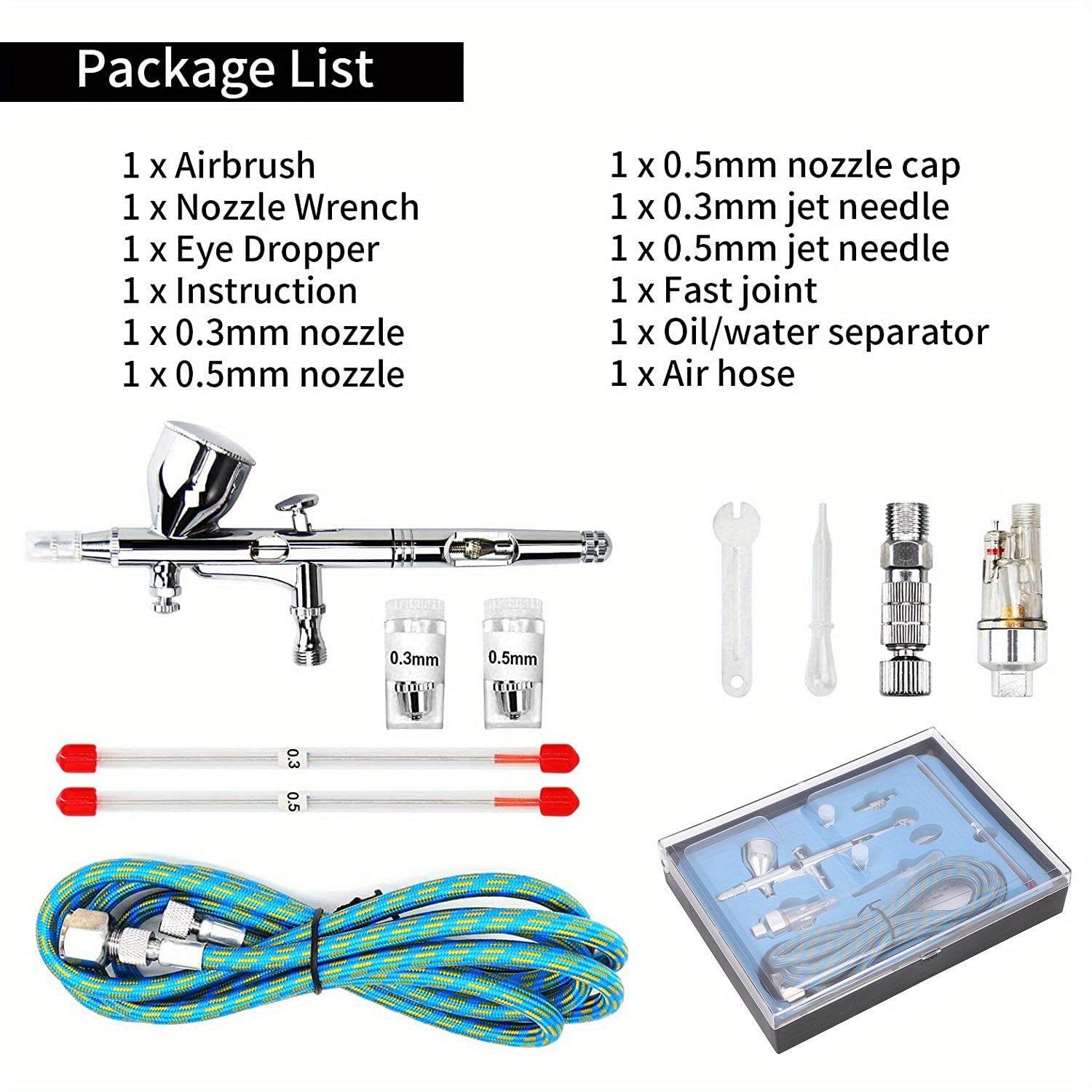 Multi functional Double action Airbrush Set 7cc Metal Cup - Temu