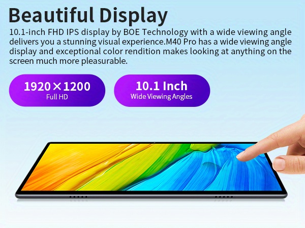 Teclast M40Pro Tablet PC 10.1 Inch 2K IPS Screen 8GB RAM 128GB ROM UNISOC T616 CPU 5MP Front 8MP Back Camera Compatible With Android 12 OS 7000mAh Battery Gift For Birthday/Easter/President's Day/Boy/Girlfriends details 3