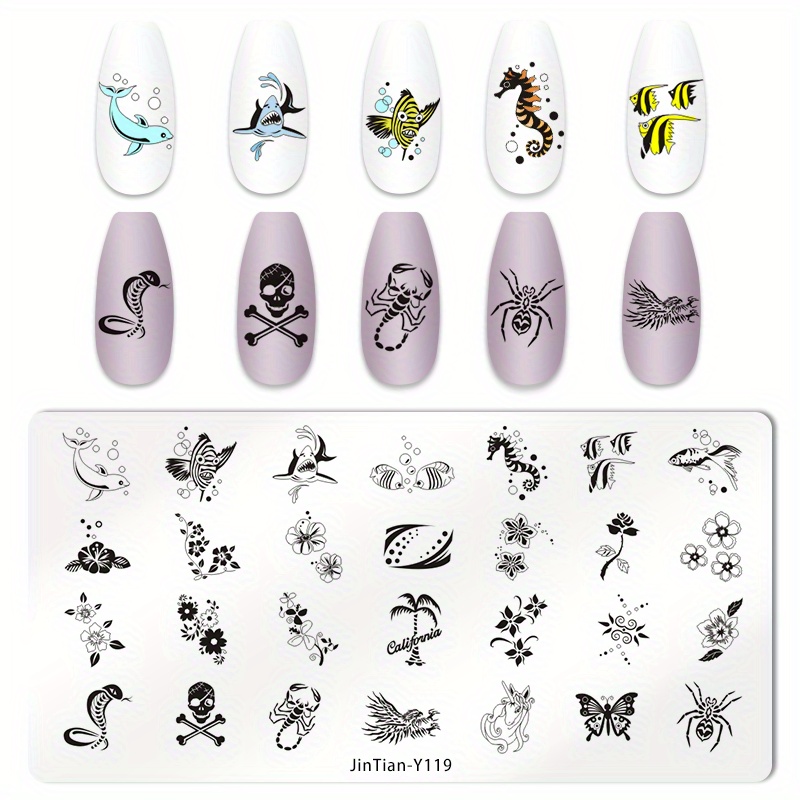 Stainless Steel Nail Stamping Plates Image Stamp Template Nail Art Decoration