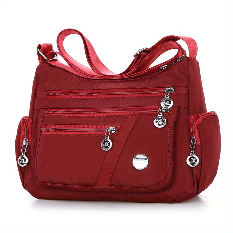 Multi Pockets Crossbody Bag, Large Capacity Tote Bag, Casual Ruched Every  Day Purse For Women - Temu