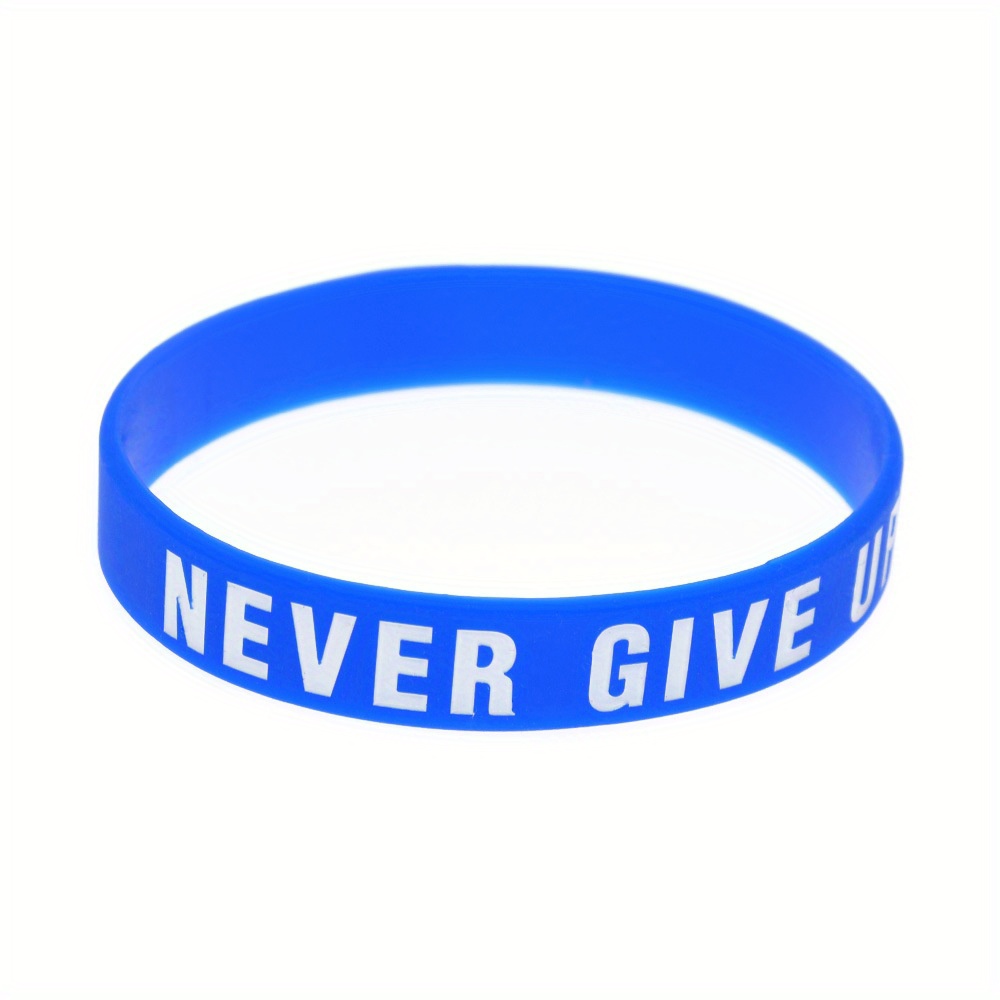 Never Give Up Motivational Silicone Bracelets