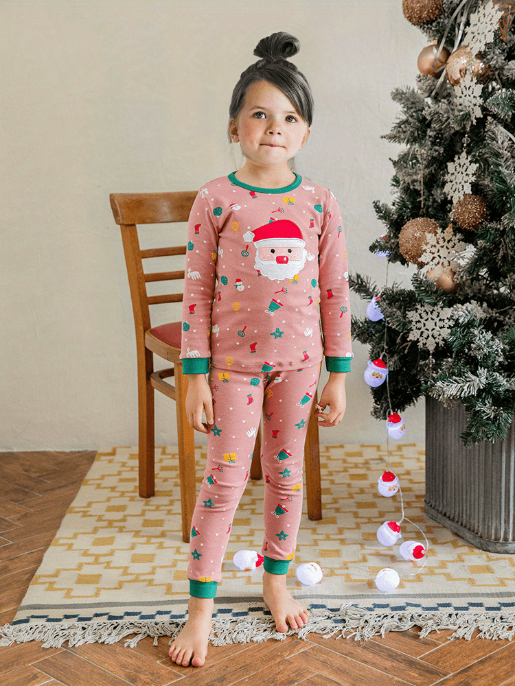 Pigiama Bambini Toppe Babbo Natale 2 Pezzi Set Top E - Temu Italy