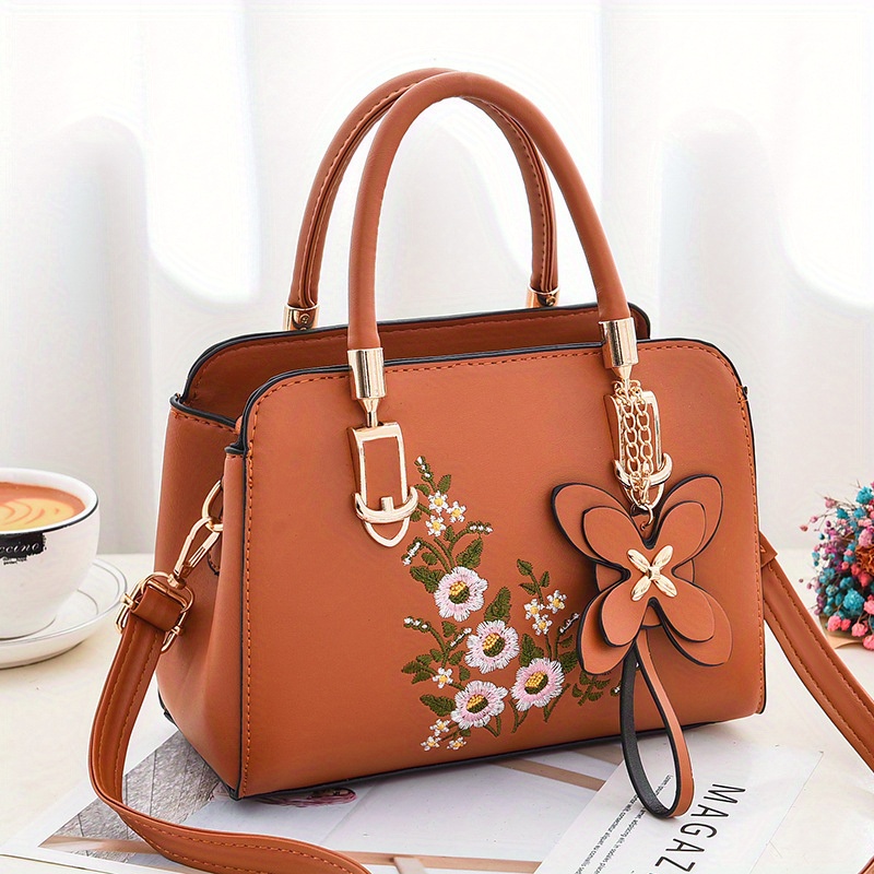 Stylish Floral Pattern Women's Single Shoulder Bag With Coin Purse