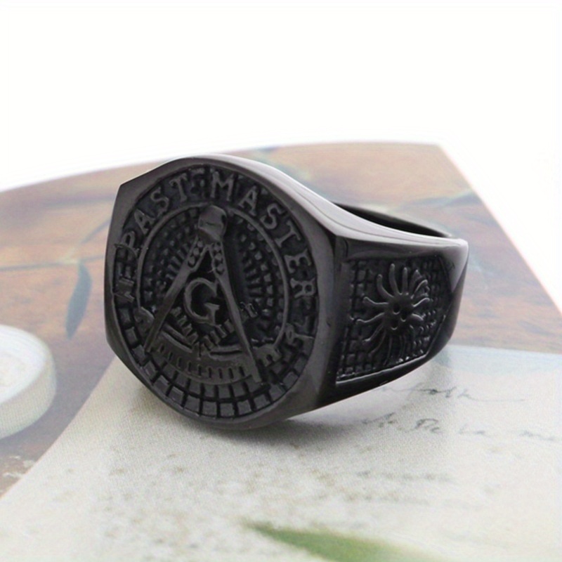 Men's Fashion Freemason Masonic Band Ring For Men Fashion Jewelry - Temu