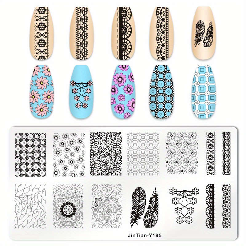 1 Stainless Steel Nail Stamping Plate Mandala Designs Nail 