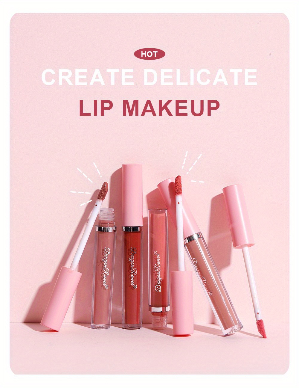 Lip Liner Lip Gloss Set Box Matte Lip Gloss Easy Coloring Not Decolored