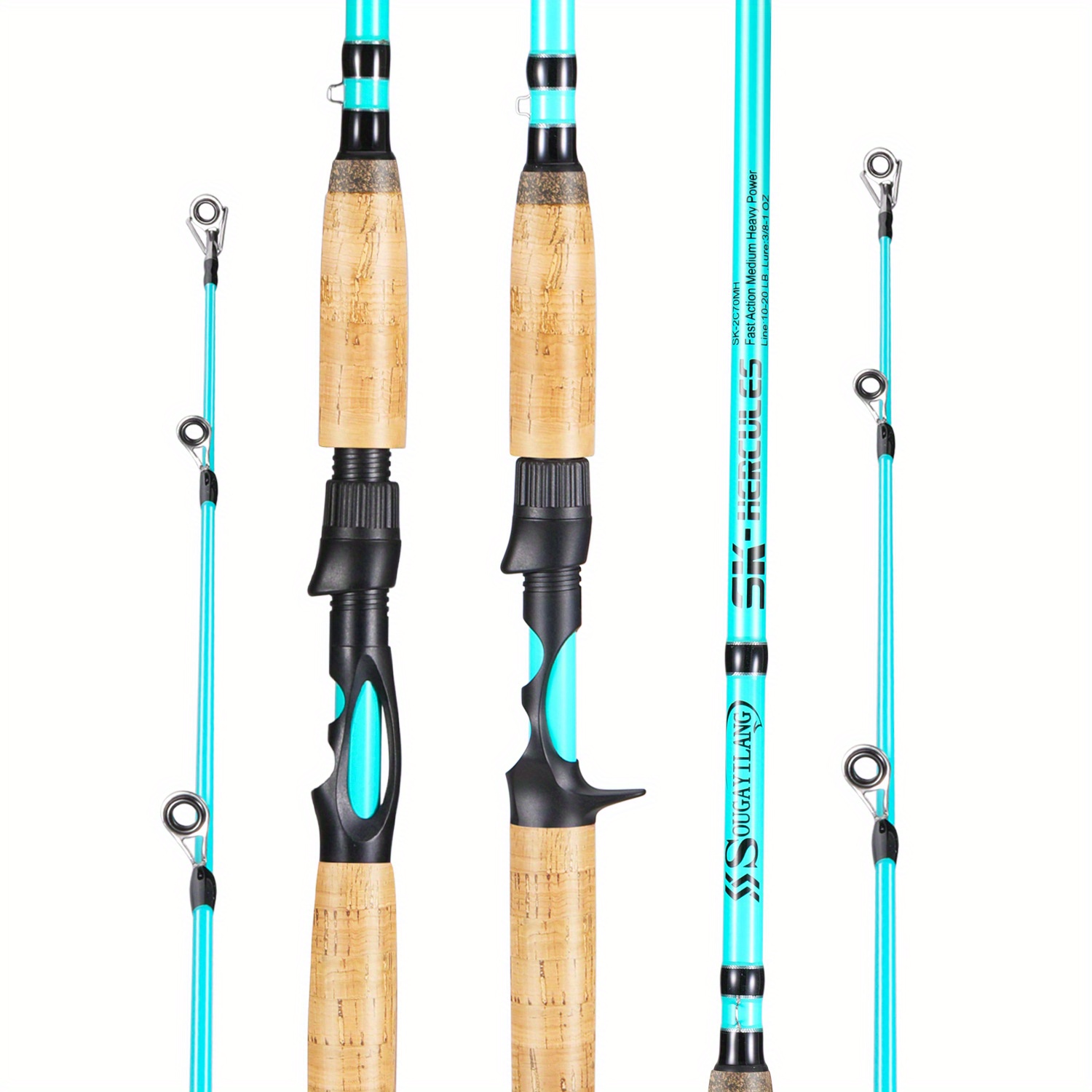 2 Sections Fishing Rod Cork Handle Perfect Bass Salmon - Temu Japan