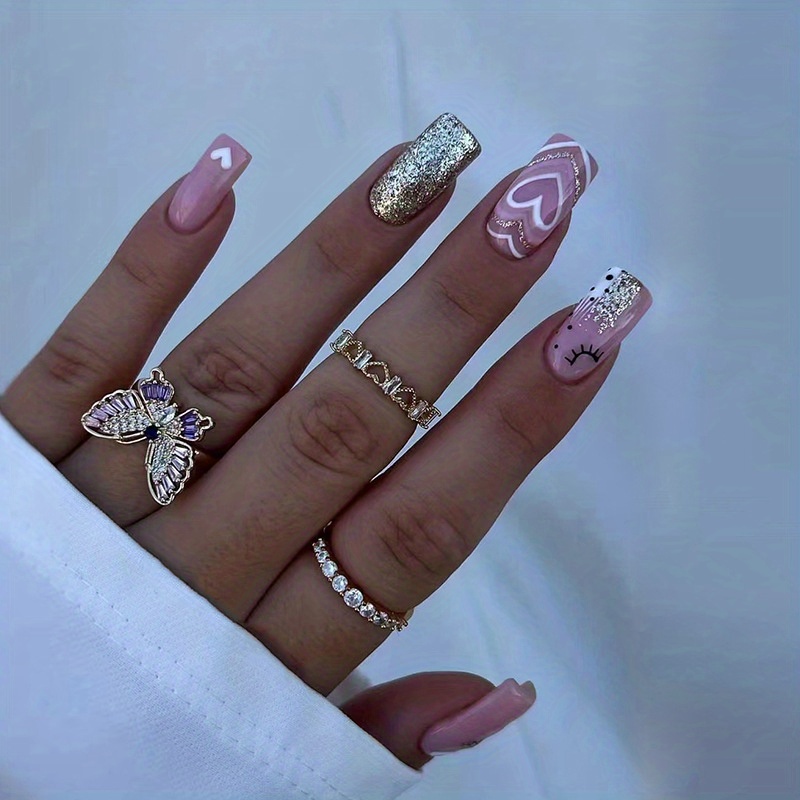 Y2k Long Coffin Press On Nails ballerina Fake Nails - Temu