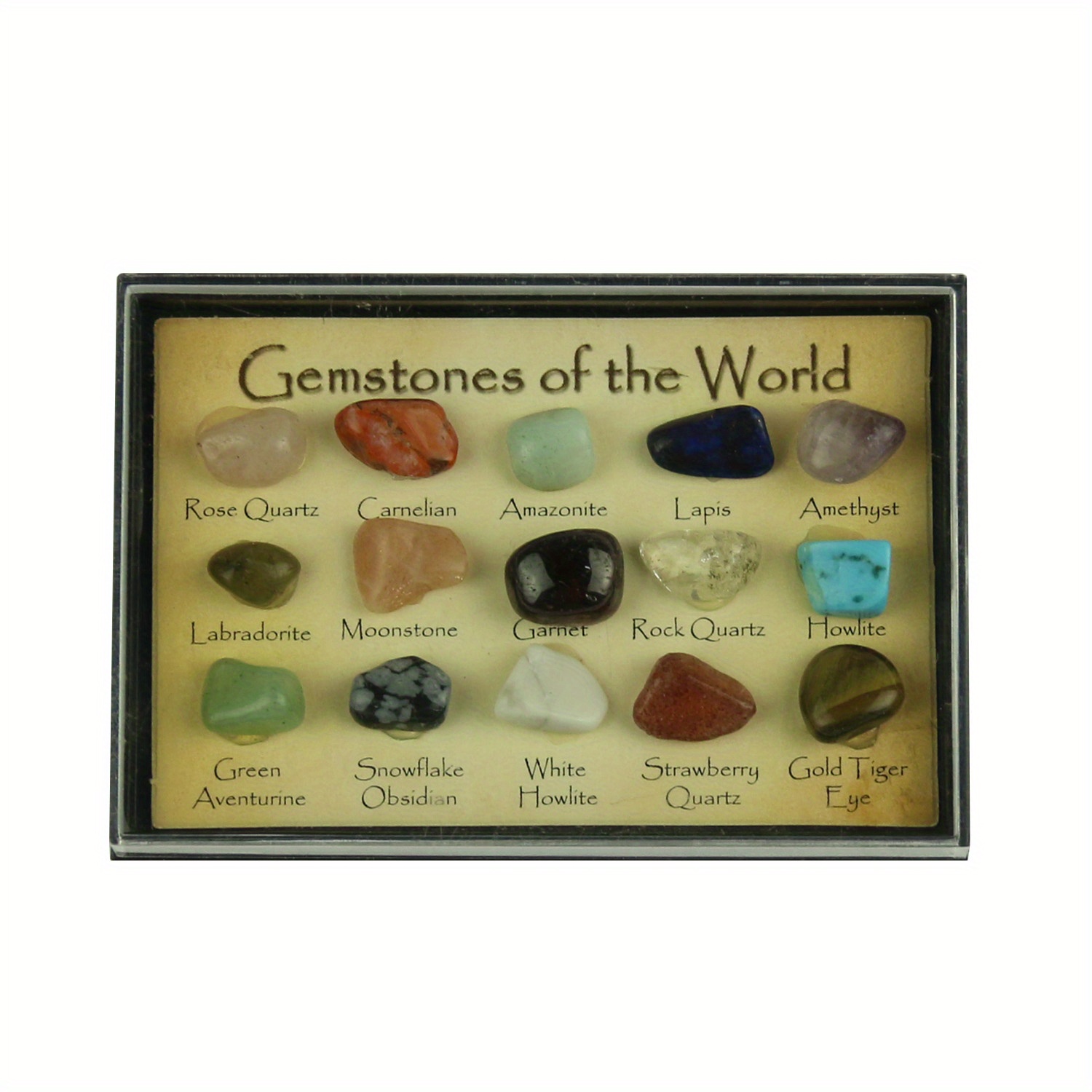 15 Small Polished Gemstones Of The World In A Mini Display - Temu