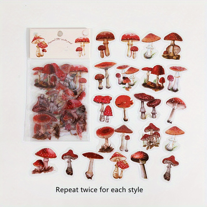Sticker 2-Pack: Tread Lightly Mushroom & Wildflower Stickers