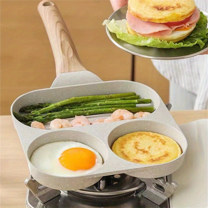 Household Four-hole Frying Pan Kitchen Pan Non-stick Pan Breakfast