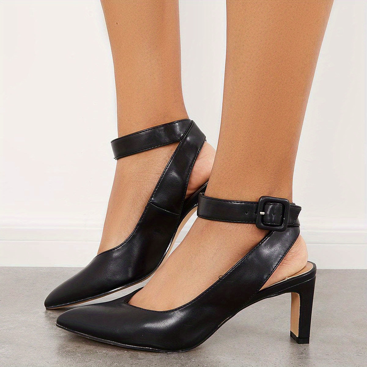 Pointed toe heels on sale with ankle strap