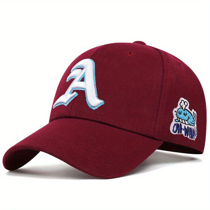 Gothic A Embroidery Baseball Cap Cartoon Dolphin Casual Sports Hat