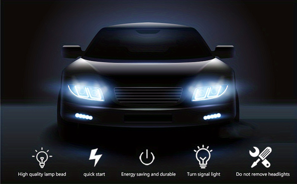 Bandes de LED pour voiture 2 pièces de bandes de phares LED - Temu Canada