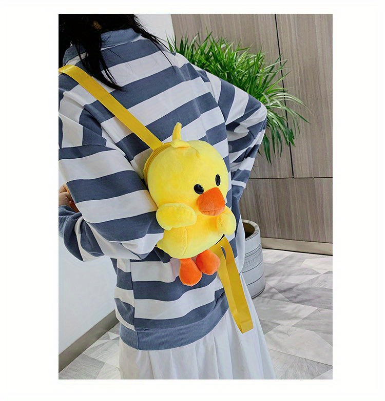 Fluffy Yellow Duck Backpack Purse Bag NEW