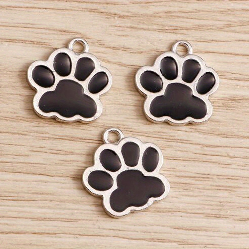 10 Ciondoli A Forma Di Zampa Di Cane Con Moschettone - Colorati E Brillanti, Per Portachiavi E Gioielli Fai Da Te - Foto 8