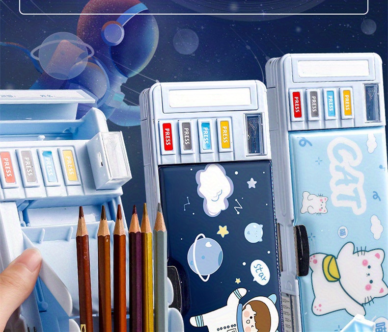 Cute Cartoon Astronaut Unicorn Pencil Case: Multifunctional - Temu