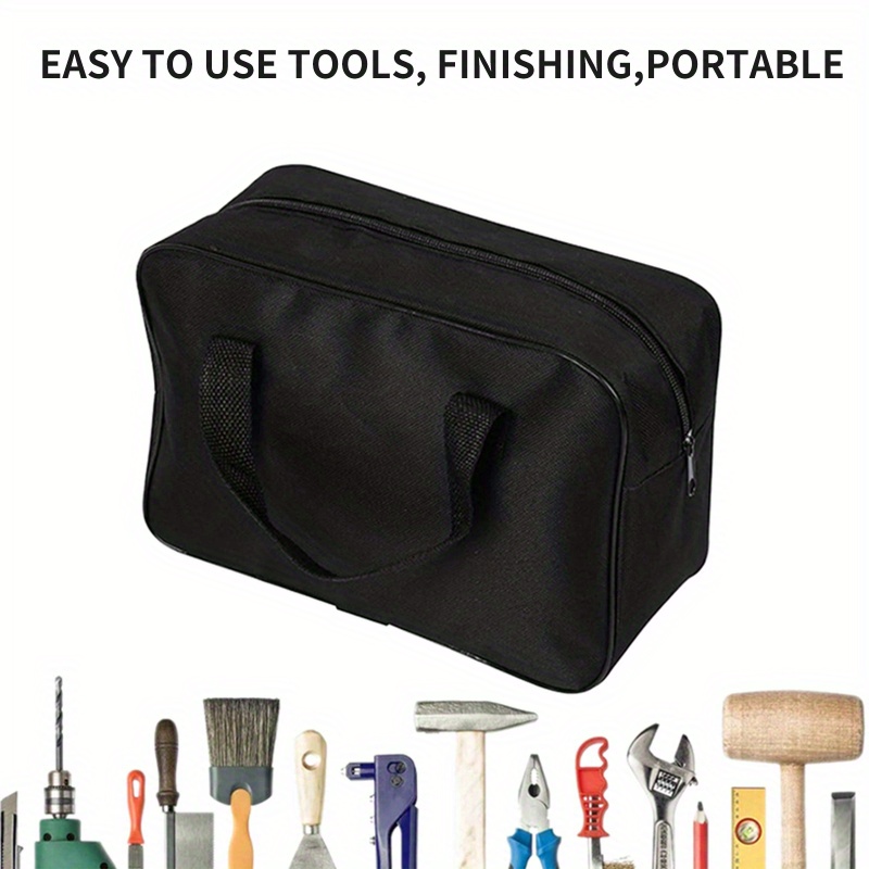 Black Tool Bag Portable Tool Hang Bag Electricians Tool Temu