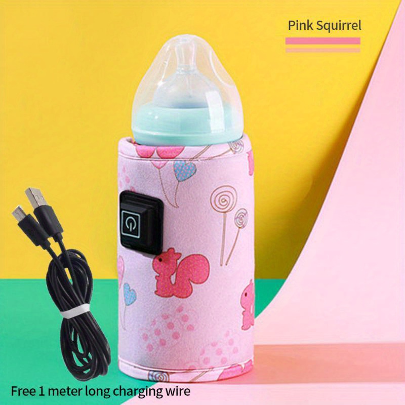Heated Baby Bottles Thermal Bag Hot Drinks Thermos Usb Milk Warmer Bottle  Portable Heater Feeding Mother Kids Winter Accessories