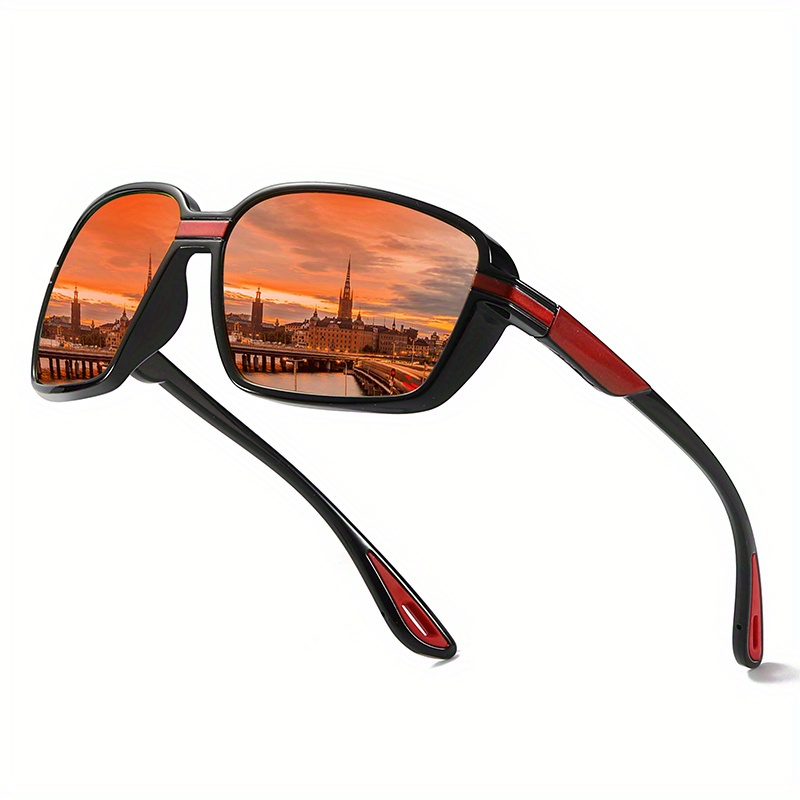 1pc Square Riding Sports Style Mens Polarized Sunglasses Driver Driving  Fishing Sunglasses, Shop The Latest Trends