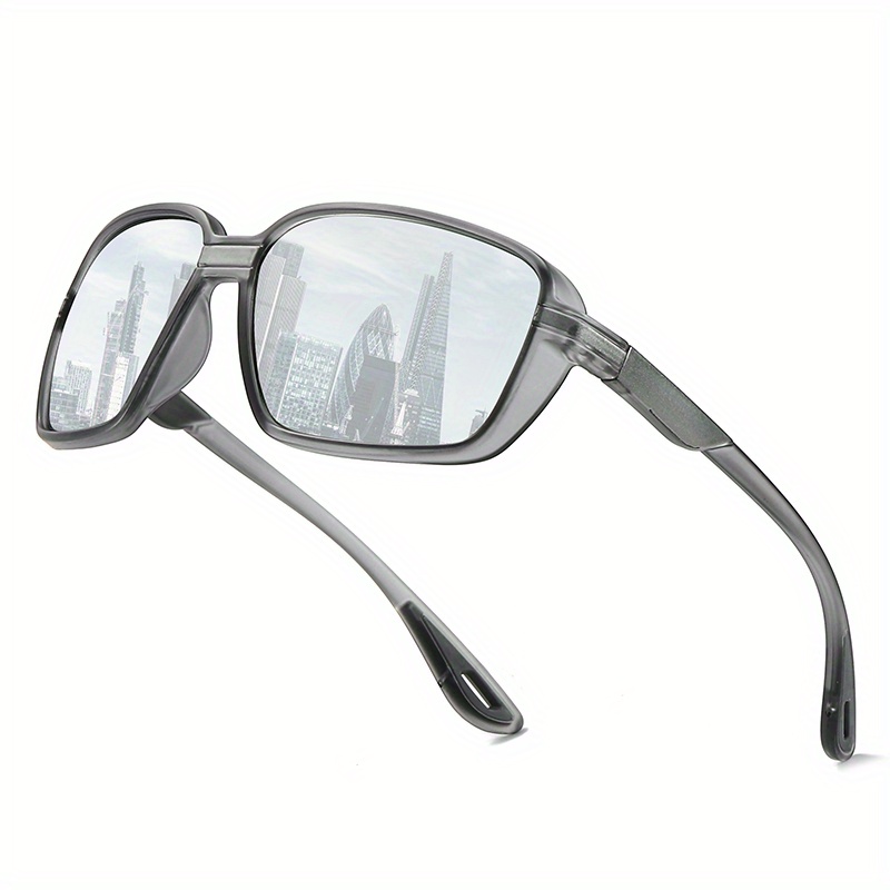 1pc Square Riding Sports Style Mens Polarized Sunglasses Driver