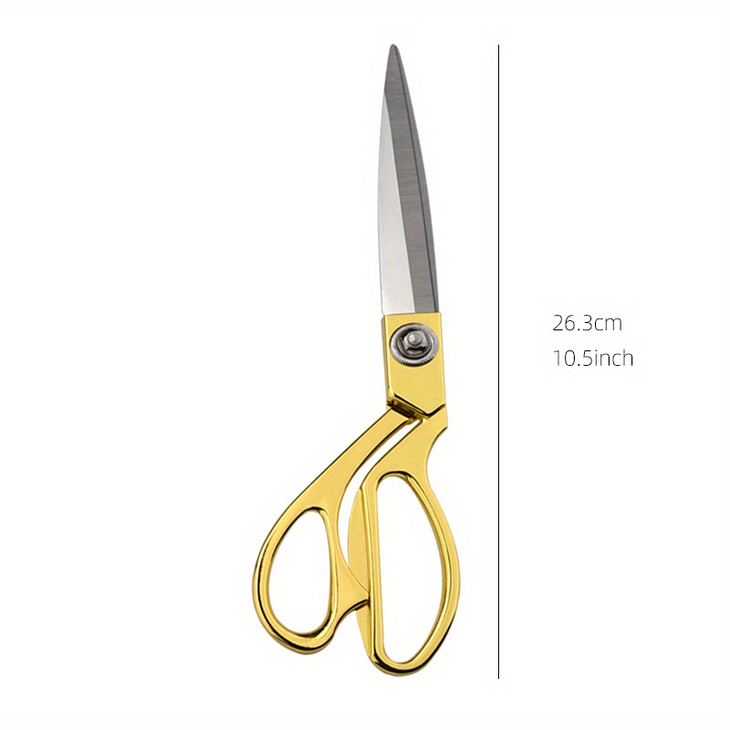10.5'' Gold Fabric Scissors Stainless Steel Sharp Tailor Scissors Clothing  Scissors 