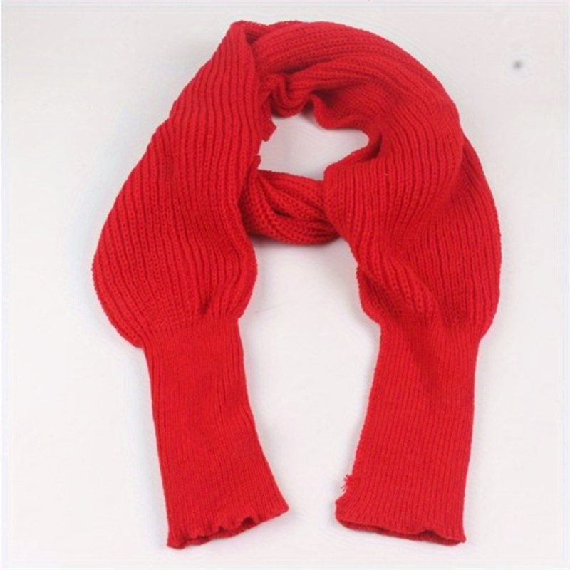 Solid Color Scarf in Bright Red
