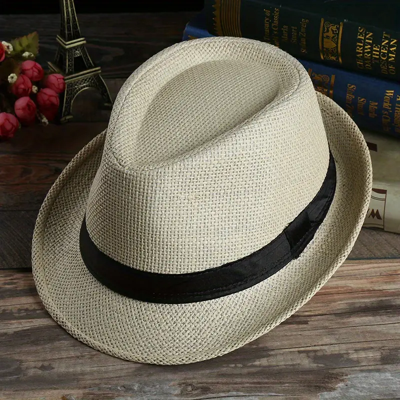 Summer Hat Men Straw Woven Sunshade Breathable Hat Sunscreen Sun Hat Jazz  Hat Mens Hat Casual Hat Cool Hat Ideal Choice For Gifts - Jewelry &  Accessories - Temu