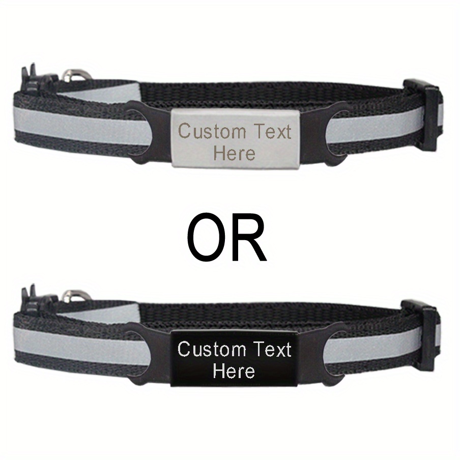 Reflective Cat Collar Personalized Pet Id Tag Safety Temu Australia