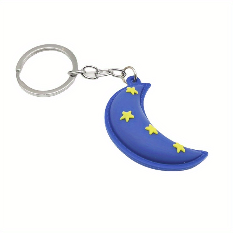 Smile Face Sun Moon Star Keychain Cute Cartoon Car Pendant - Temu