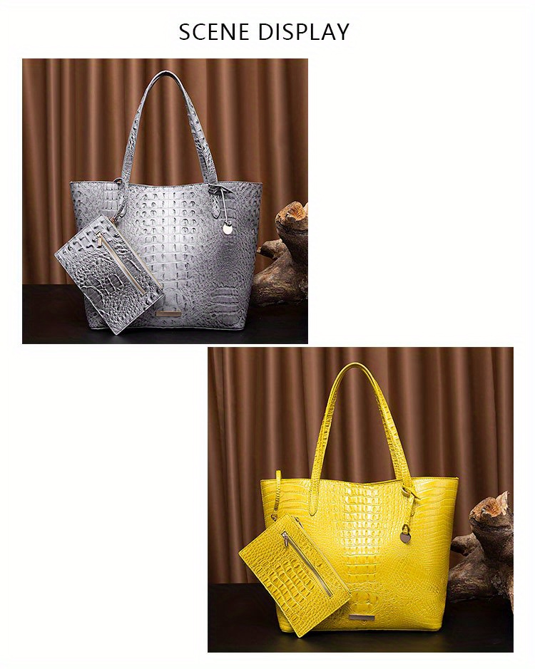 Passage Women's Crocodile & Snakeskin Pattern Tote Bag