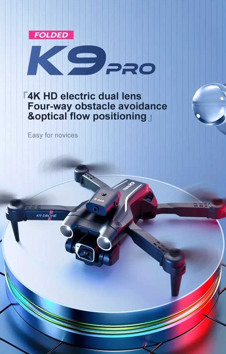 drone with 360 roll hd dual camera 360 obstacle avoidance stable hovering great battery endurance gesture photography one key take off easy operation friendly for beginners carrying bag details 0